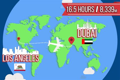 Los Angeles to Dubai Time .